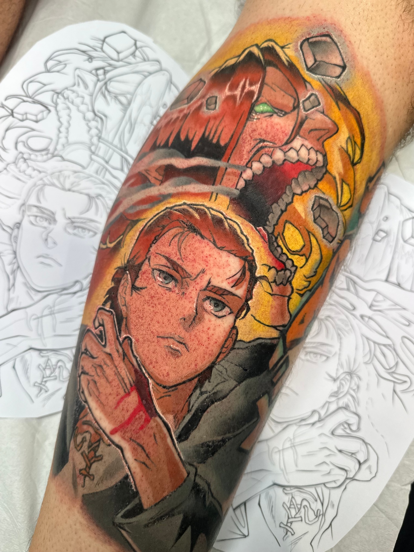 Eren y Titán de Ataque - Shingeki no Kyojin